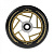 Колесо для самоката Fuzion Apollo 24 x 110mm Wheels Black/Gold (комплект 2шт)