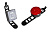 Набор фонарей перед+зад SET Gaciron W08F-80(80lm)+W08-10A(10lm)
