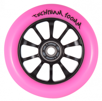 Колесо для самоката TechTeam 110*24мм Winner, pink transparent