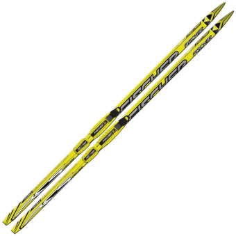 Лыжи беговые FISCHER SPRINT Crown JUNIOR yellow 130см