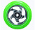 Колесо для самоката X-Treme 100*24мм Curved, green