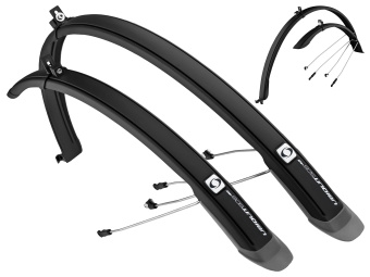 UBIQUIT SDL - универсальный комплект крыльев для велосипедов 28”, черные с титановым наконечником 45