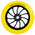 Колесо для самоката TechTeam 120*24мм, Onion, yellow