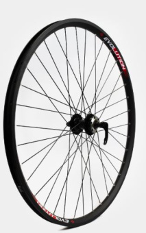 Колесо переднее 29" EVOLUTION. ДИСК эксц.промподш. черн. спица черн.