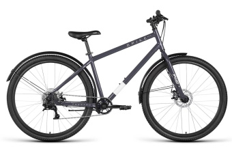 Велосипед 29" FORWARD SPIKE D (8 ск. рост. 18") 2023, серый/серебристый