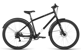 Велосипед 29" FORWARD SPIKE D (8 ск. рост. 18") 2023, черный/серебристый