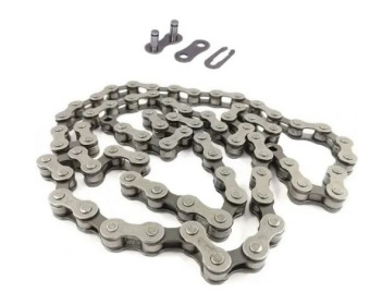 Цепь 1 ск., 112 зв., + замок TEC C410, серебр/черн.